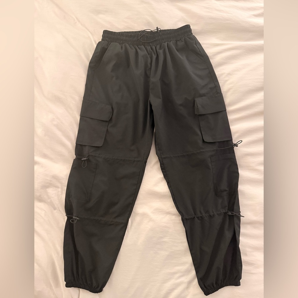 Black Cargo Jogger Pants